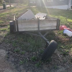 6x12 Wooden/Steel Homemade Trailer (45 Yrs Old)