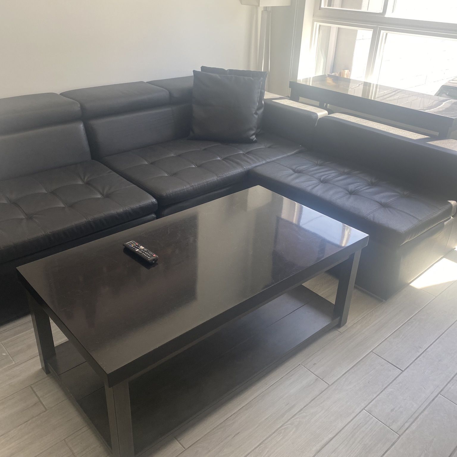 Black 3pc Sectional - Milano 