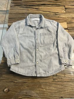Zara Long Sleeve Button Down Shirt Size 5T