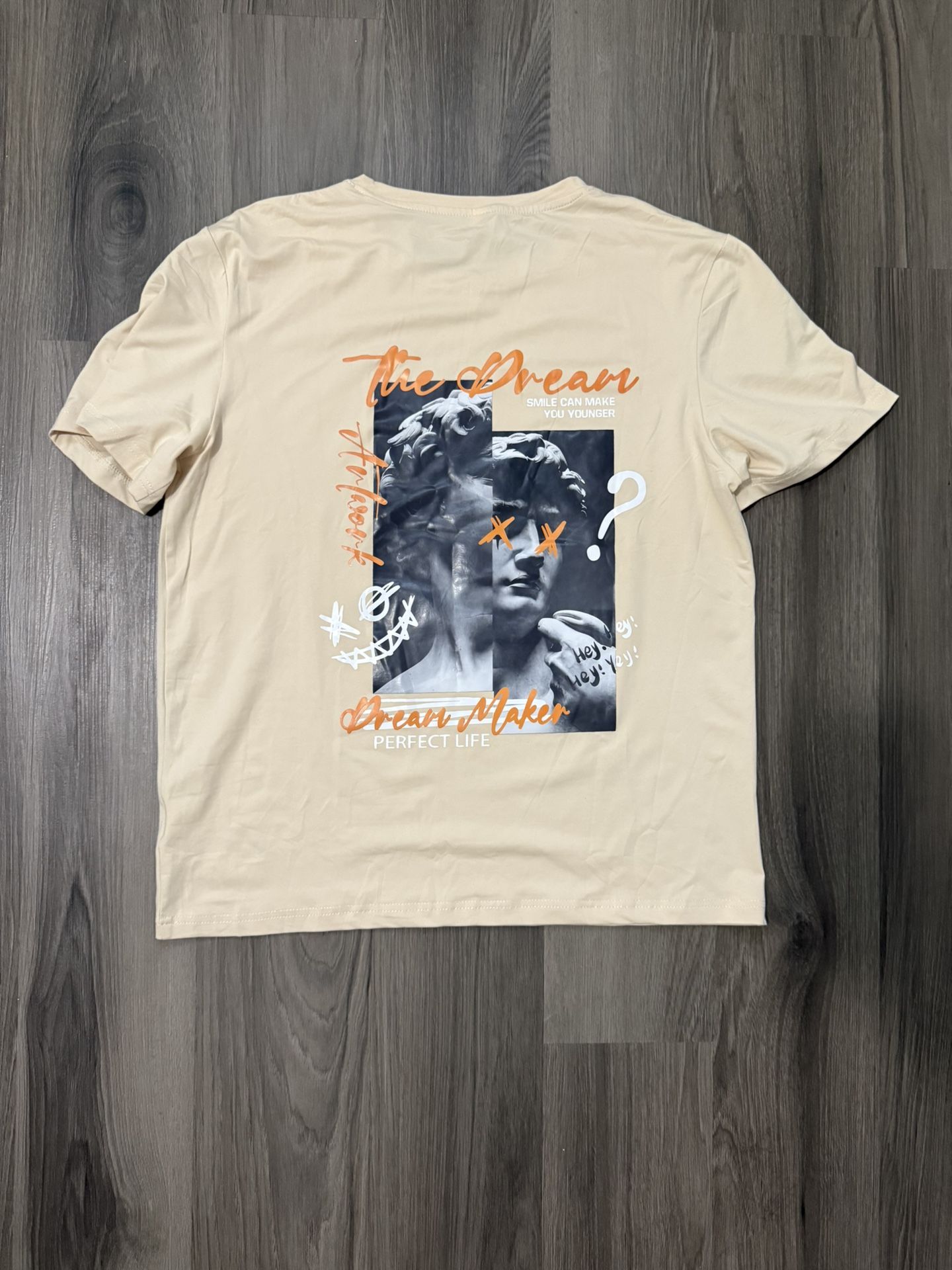 Y2K Graphic Beige Tee Shirt 