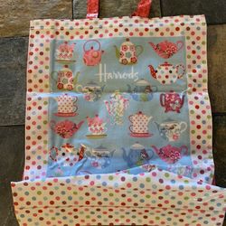 Harrods Vinyl Tote Teapot Pattern