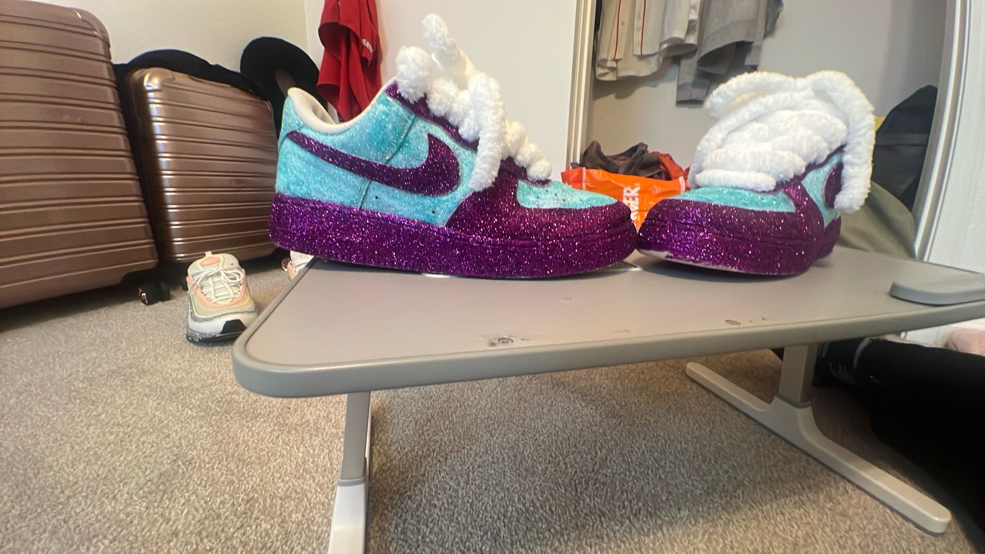 Customized Air Forces And Nike Slides