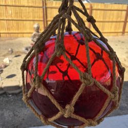 XX Large Red Japanese Fishing Float, 12 Inches