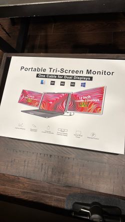 New Portable tri screen monitor