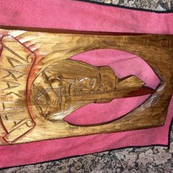 Dracula Hand Carved Wooden Wall Decor
