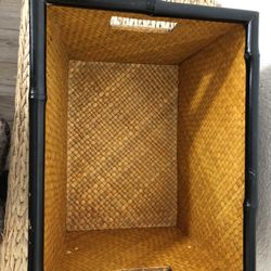 Bamboo wicker storage bin/sturdy