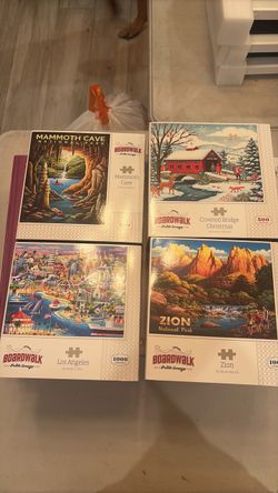 boardwalk puzzles (12$ each) (for all 4 is 40$)