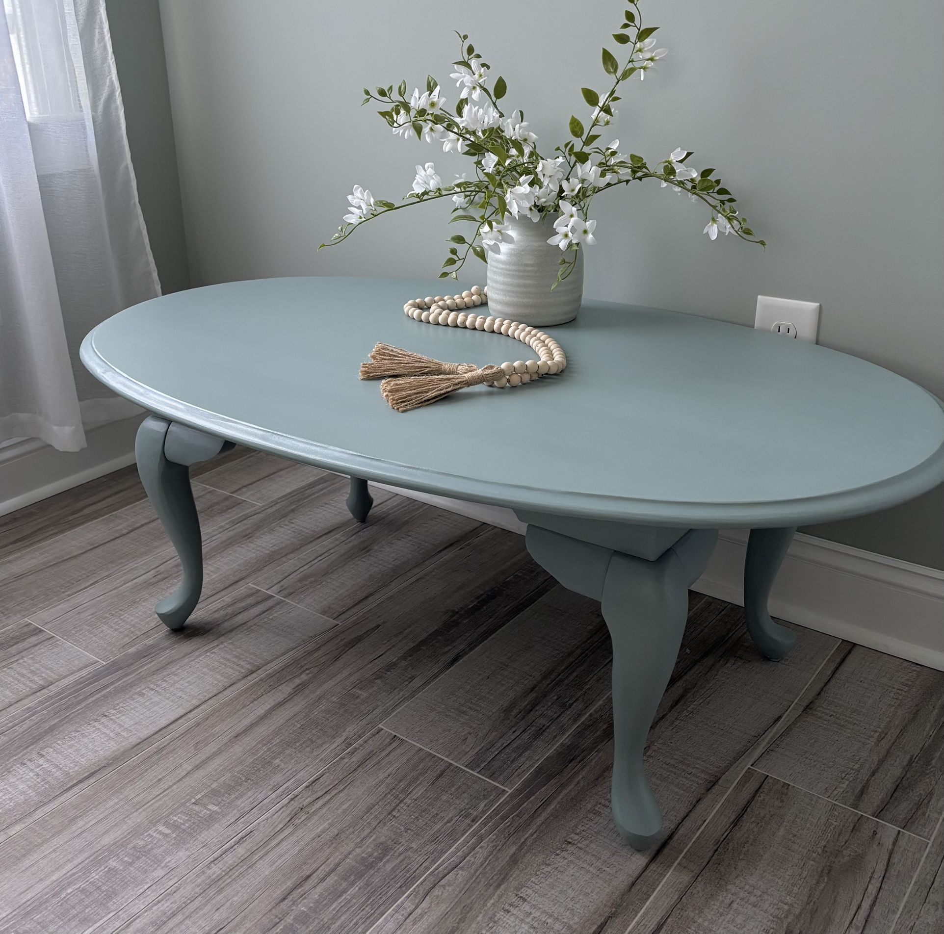 Coffee Table Living Room Furniture Coastal Green