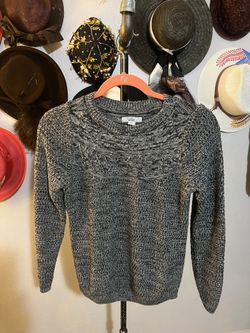 Croft & Barrow gray knit sweater, petite XSmall