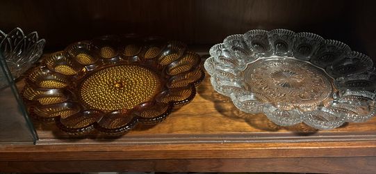 Vintage Indiana Glass Deviled Egg Plates