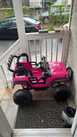 Pink hi kiddo electric jeep toy