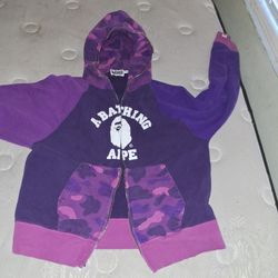 Purple Bape Hoodie Size M