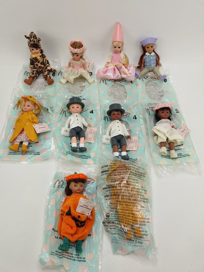 Madame Alexander McDonald's Miniature Dolls Lot of 10.