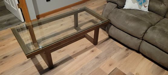 GLASS TOP COFFEE TABLE