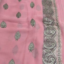 Baby pink saree