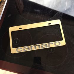 CAMARO Brass License Plate Cover