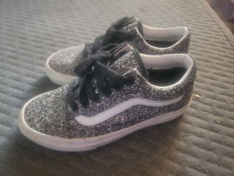 Black glitter vans