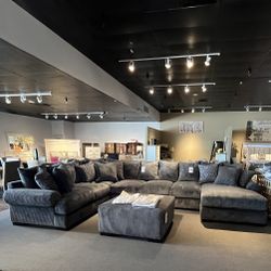 Grey 4PC Chaise Sectional Couch