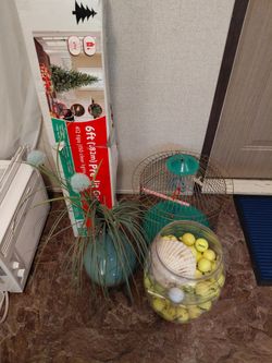 Bird Cage Tree Golf Balls Vase All