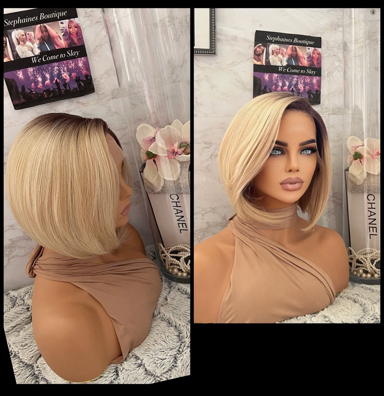 Human Hair Blended Lace Front Wig