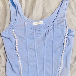 Blue peal shirt large