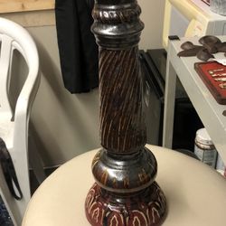Brown Ceramic Candle Stand