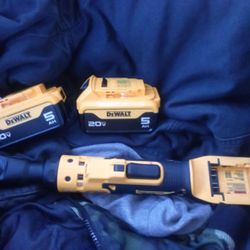 DeWalt 3/8 Ratchet And 2 20v Batteries 