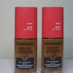 New 875 Covergirl Outlast Extreme Wear Foundation