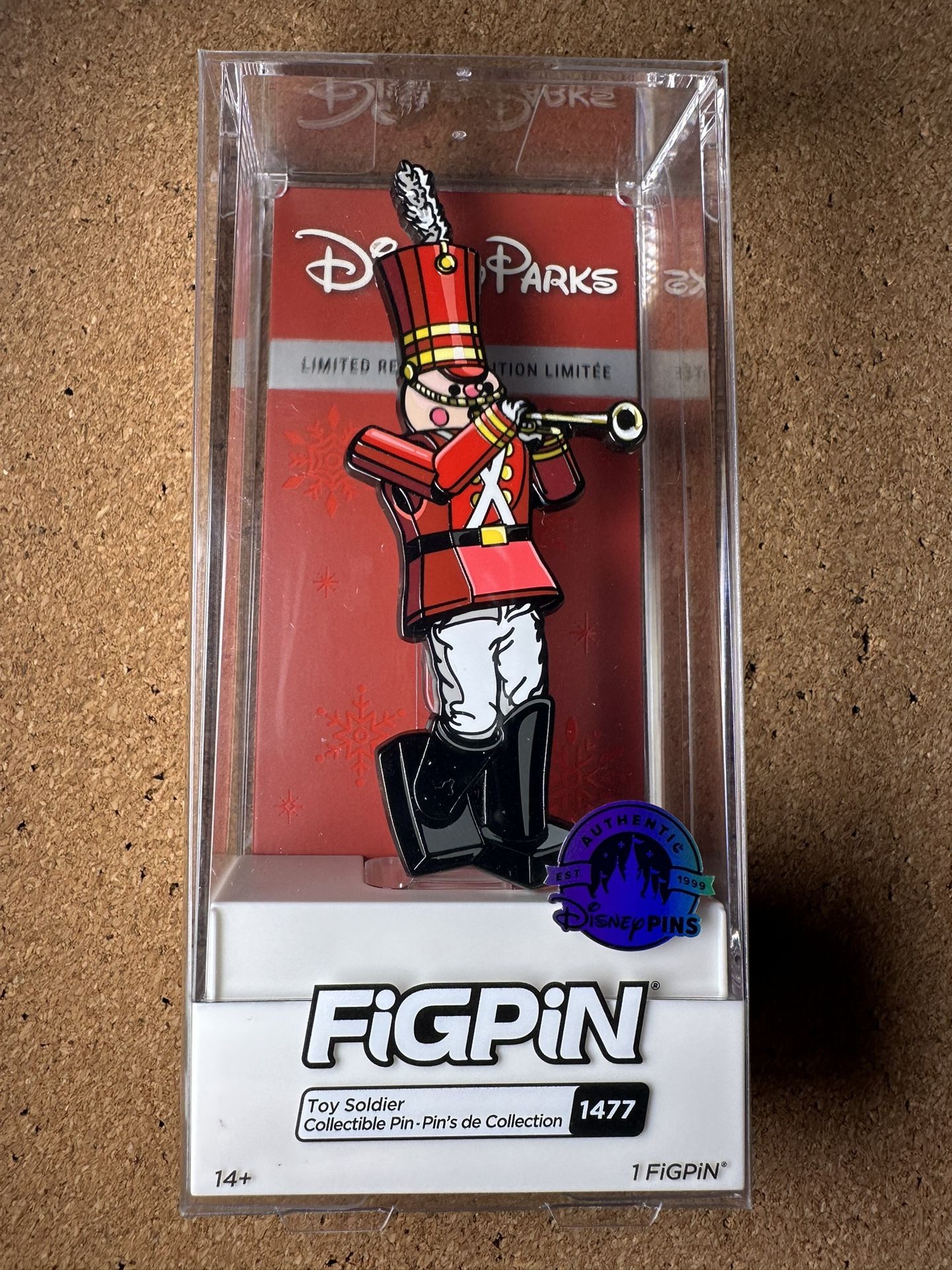 Disney Parks 2023 Figpin #1477 Christmas Parade Toy Soldier New Box #160420