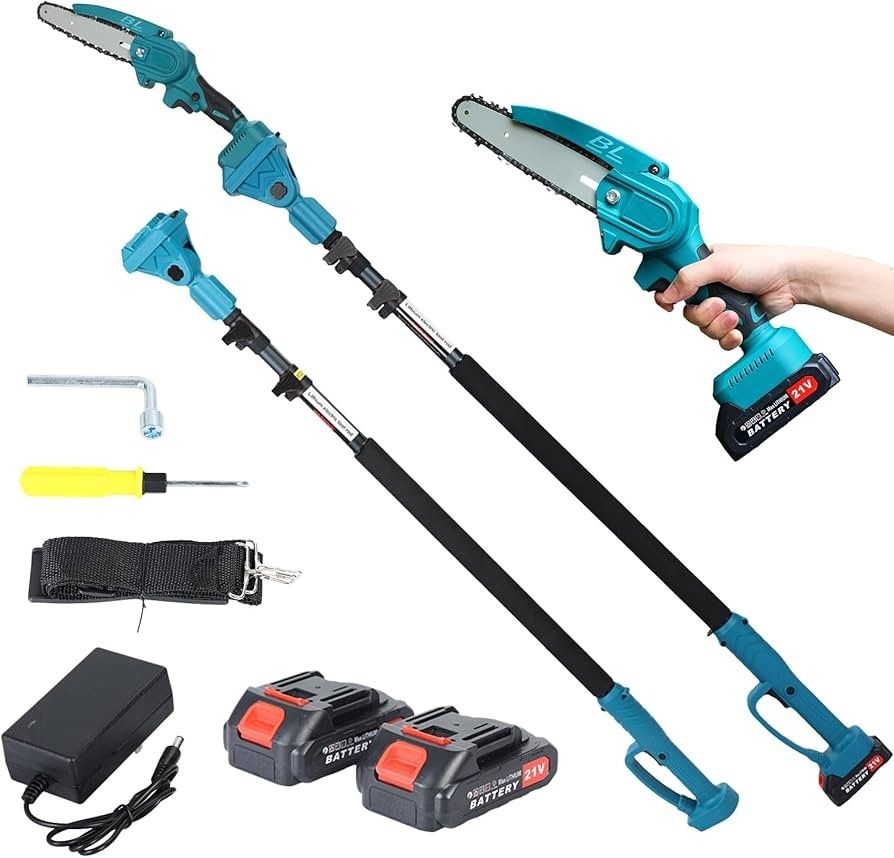7 Foot Extendable 6 INCH POLESAW WITH 2 BATTERIES AND CHARGER $75 FIRM