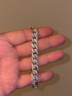 Heavy 925 Sterling Silver Mexico Cuban Bracelet 37g