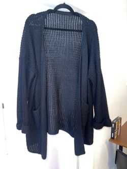 Shein large black long sweater