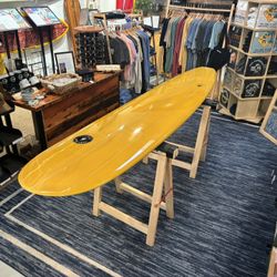 HSS “the Cruizer” 9’0 Log Triple Stringer Yellow Glass Finish By Orozso