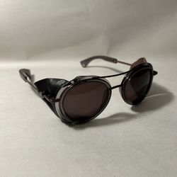 Moncler Sunglasses With Leather Panels