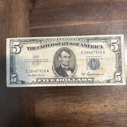 Vintage 5$ Blue Seal