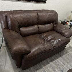 leather sofa and 3 tables