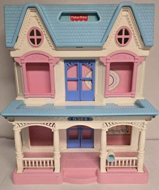1993 Vintage Fisher Price Loving Family Dream Dollhouse Toy