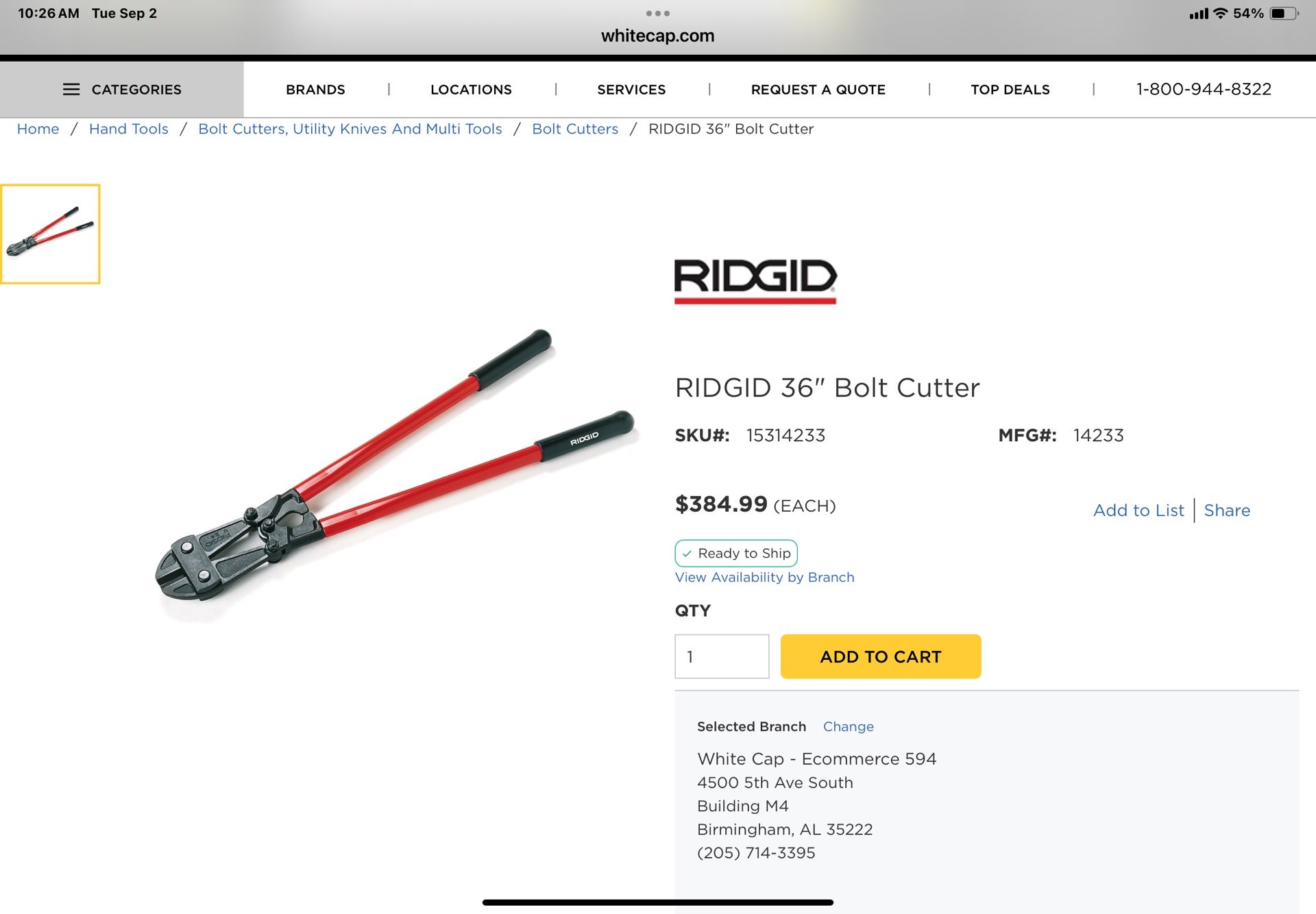 36” Bolt Cutters