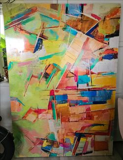 Large abstract Framed/Mounted Wall Art – 4’ x 5.5’
