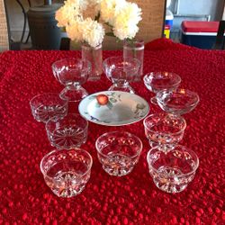 Glassware- HOLIDAY TABLE SERVING.   Chino, Ca