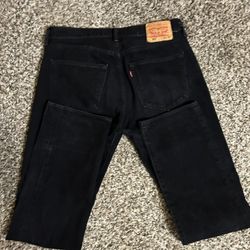 Levis 501 Black 36” X 34” Worn One Time