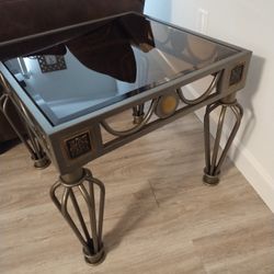 Smoked Glass End Tables 