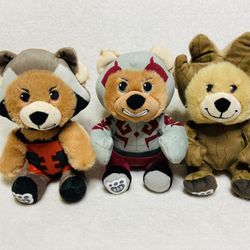 Build a Bear Smallfry Marvel Teddy Bears Drax Groot Rocket Raccoon