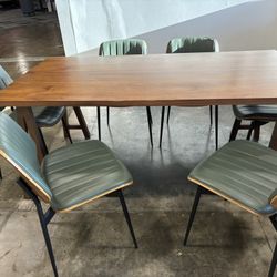 Modern dining table +6 chairs