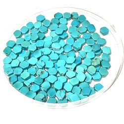 Lot Of Hexagon Turquoise Beads 