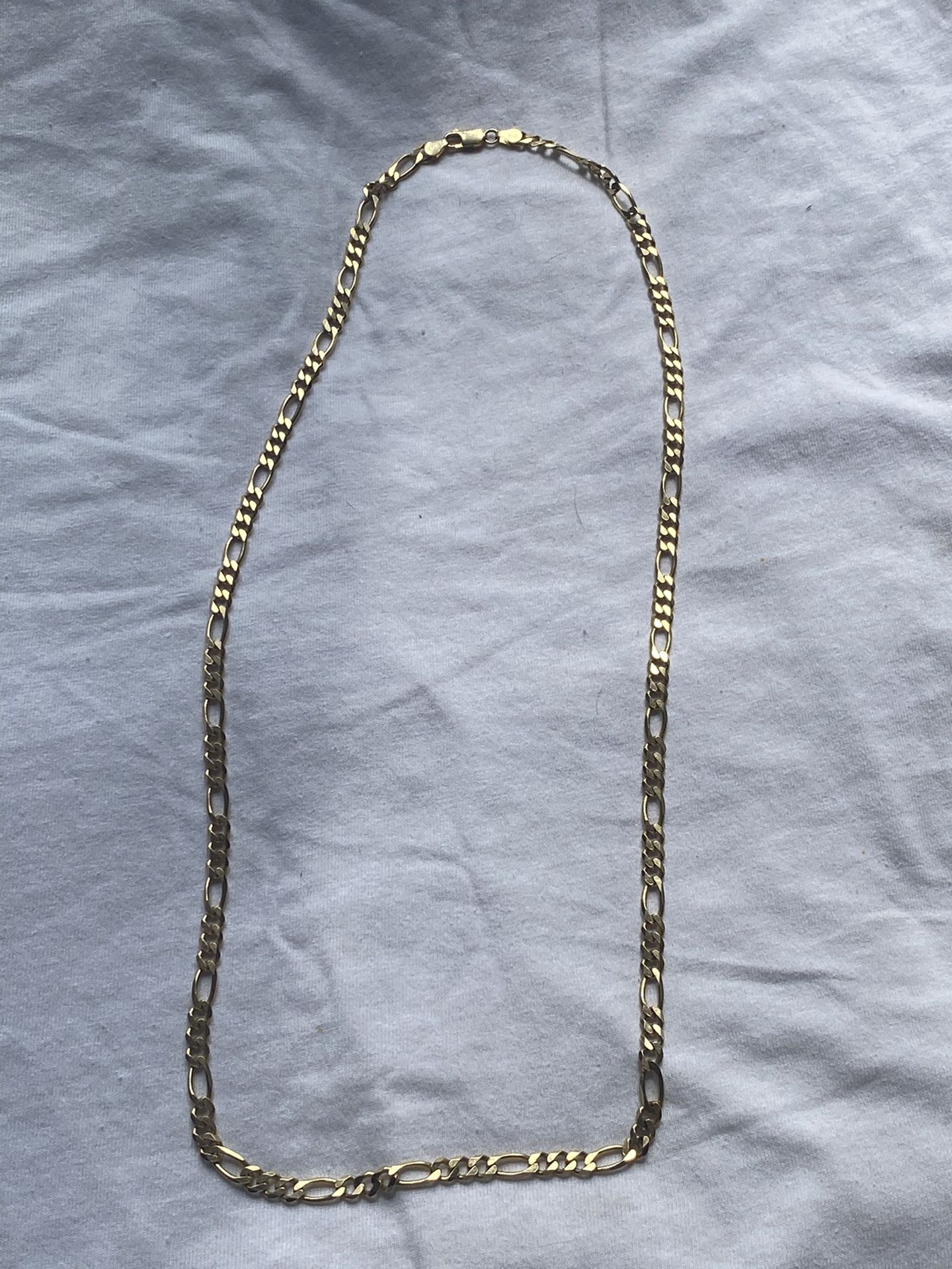14k solid gold Figaro chain