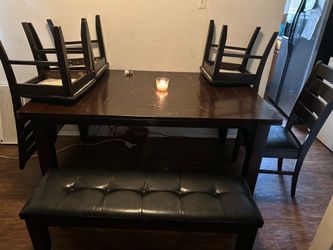Dinning table set with bench