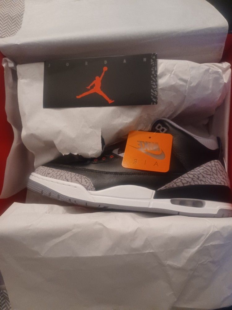 Air Jordan 3 Black Cement Size 13