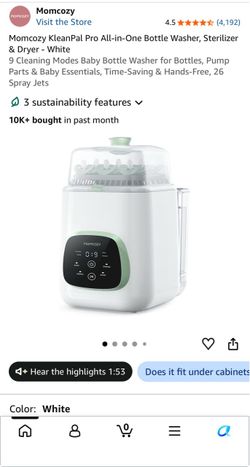 Momcozy Kleanpal Pro All-in-one bottle washer, sterilizer, dryer
