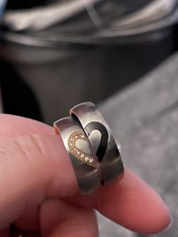 Cute Couples Stainless Steel Ring Set 